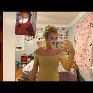 Off the shoulder nude top